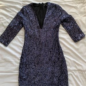 NEVER WORN! Express Blue Sequins Dress